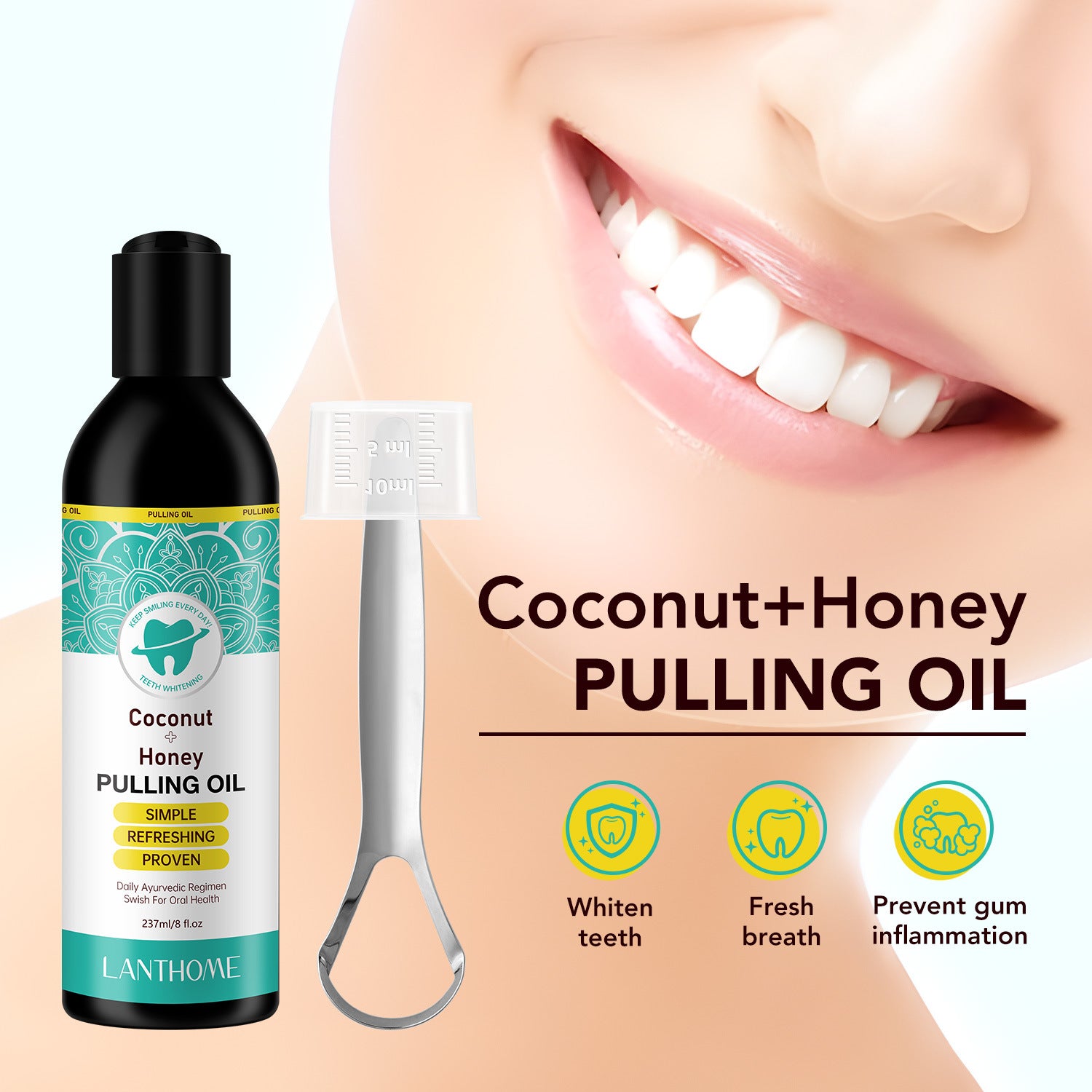 Coconut Oil Mouthwash 3-piece Set