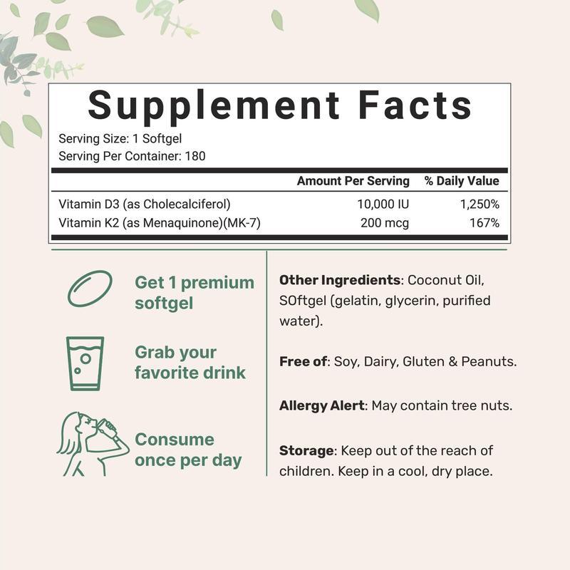 Vitamin Soft Capsules K2 Vitamin 180 Tablets